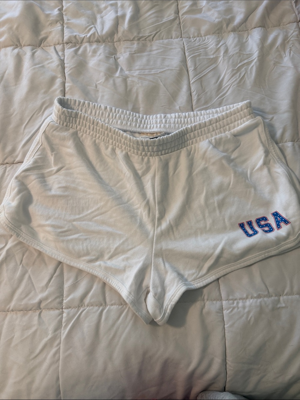 Universal Thread White USA Embroidered Lounge Shorts size medium